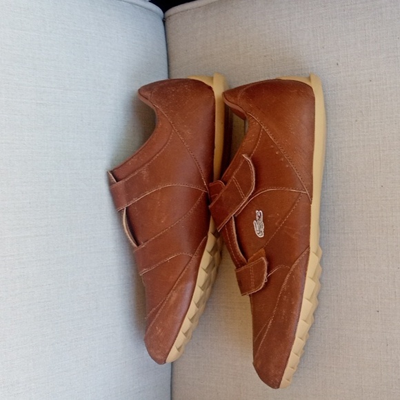 Men\'s Lacoste Dress Shoes Sport Double Strap On Leather Shoe BROWN Oxnard
